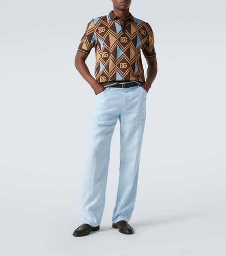 Polo DG en jacquard de coton - Dolce&Gabbana - Modalova