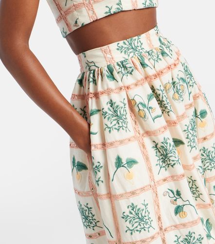 Jupe longue Tangelo en coton à fleurs - Agua by Agua Bendita - Modalova
