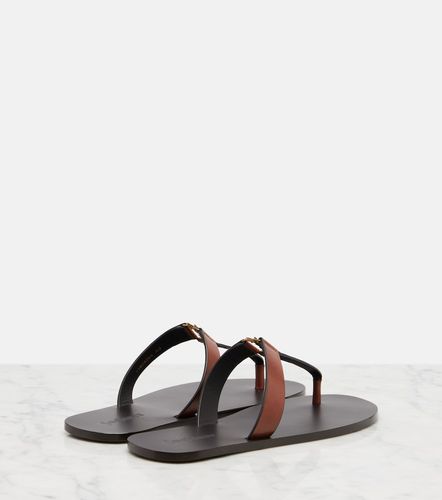 Tongs Cassandre en cuir - Saint Laurent - Modalova