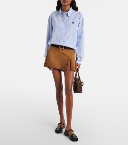 Chemise rayée en popeline de coton - Miu Miu - Modalova
