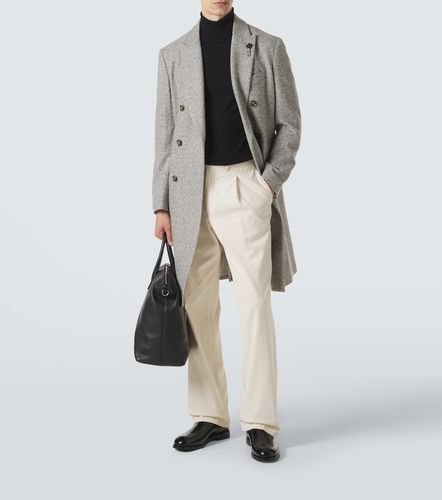 Manteau en laine vierge à motif chevrons - Lardini - Modalova