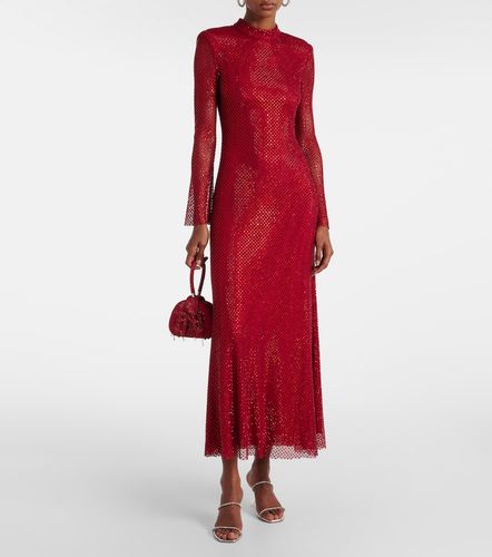 Robe midi en résille à ornements - Self-Portrait - Modalova