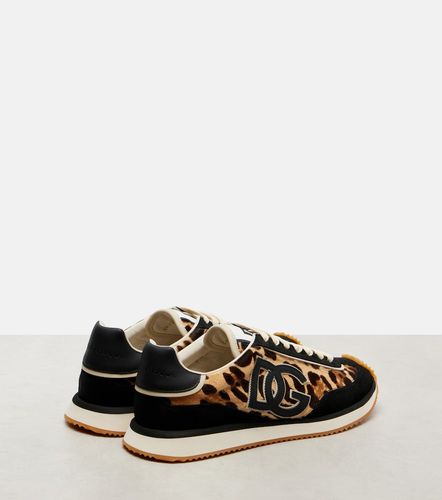 Baskets DG Cushion en cuir façon poulain et daim - Dolce&Gabbana - Modalova