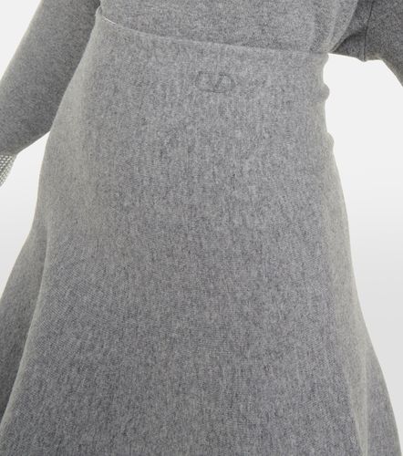 Jupe midi à taille haute en laine mélangée - Valentino - Modalova