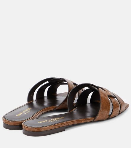 Mules Tribute en cuir façon lézard - Saint Laurent - Modalova