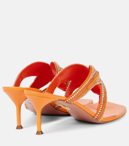 Mules Reef Star en cuir à perles - Aquazzura - Modalova