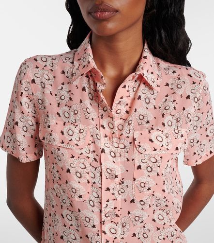 Chemise en soie mélangée à fleurs - Prada - Modalova