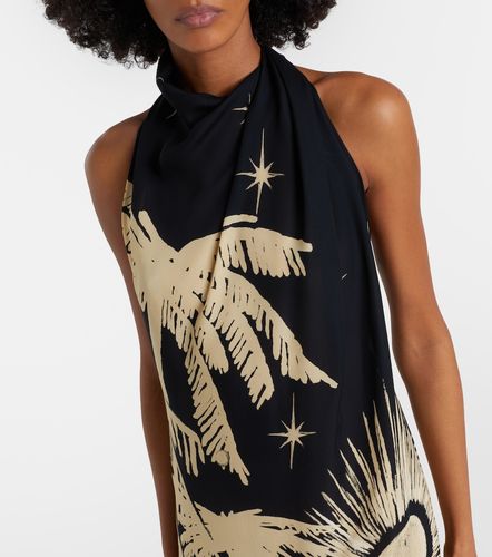 Robe longue en soie à fleurs - Johanna Ortiz - Modalova