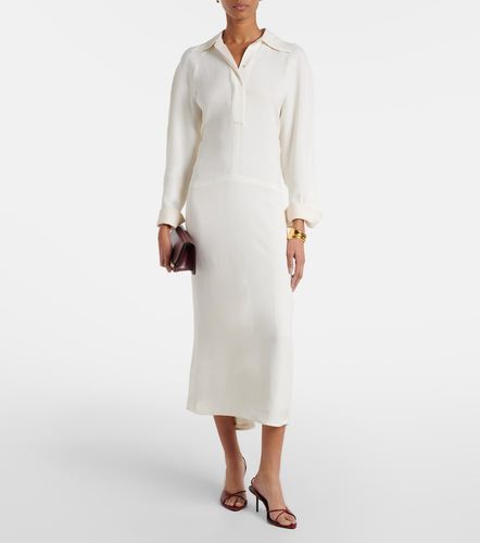 Robe midi asymétrique en cady - Victoria Beckham - Modalova
