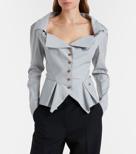 Chemise à basque Monday en coton à rayures - Vivienne Westwood - Modalova