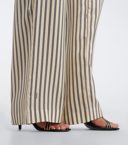 Pantalon ample en soie à rayures - Versace - Modalova