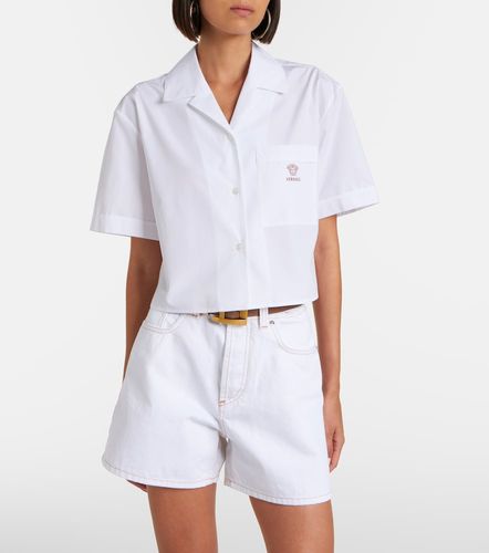 Chemise courte en popeline de coton - Versace - Modalova