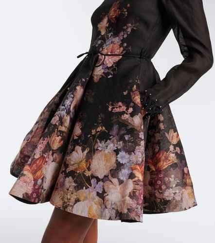 Robe Valiant en lin et soie à fleurs - Zimmermann - Modalova