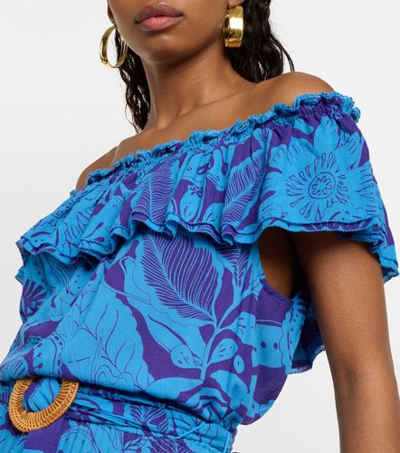 Robe Bella imprimée à épaules dénudées - Poupette St Barth - Modalova