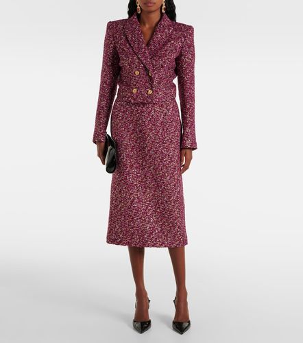 Jupe midi en tweed à sequins - Alessandra Rich - Modalova