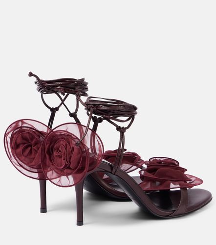 Sandales 90 en cuir à fleurs - Magda Butrym - Modalova