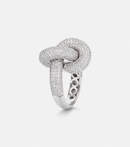 Bague Legacy Knot Big en or blanc 18 ct et diamants - Engelbert - Modalova