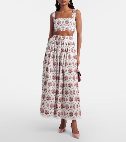 Jupe longue en coton à dentelle - Dolce&Gabbana - Modalova