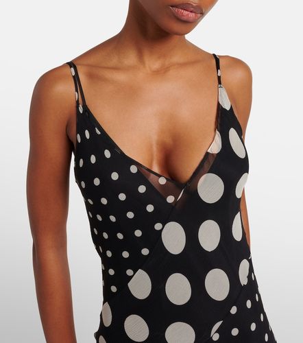 Robe longue en soie à pois - Nina Ricci - Modalova