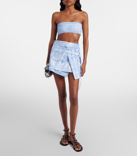 Mini-jupe portefeuille Angoli en coton à imprimé - Pucci - Modalova