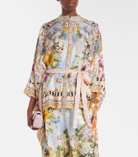 Blouse en soie imprimée à ornements - Camilla - Modalova