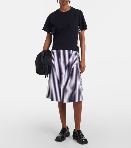 Robe chemise en coton à rayures - Sacai - Modalova