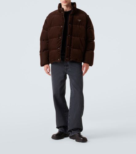 Veste doudoune convertible en velours côtelé - Prada - Modalova