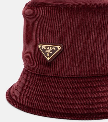 Chapeau bob en velours côtelé de coton - Prada - Modalova