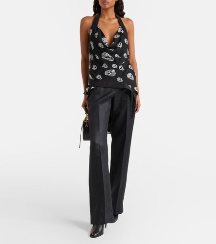 Top Skull en mousseline de soie - McQueen - Modalova