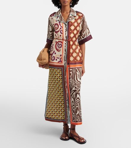 Alémais Robe chemise Wilson imprimée en lin et soie - Alemais - Modalova