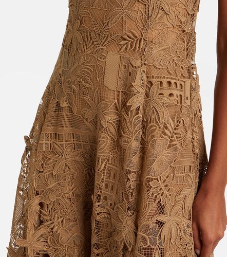 Robe en guipure à motif floral - Oscar de la Renta - Modalova