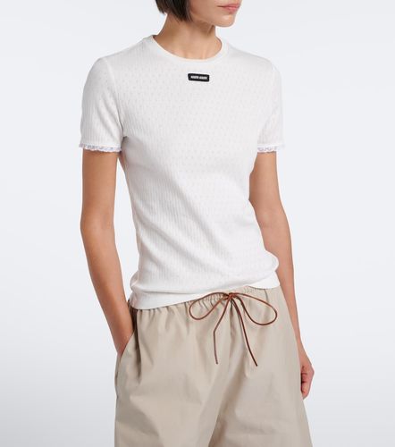 Miu Miu T-shirt en coton - Miu Miu - Modalova