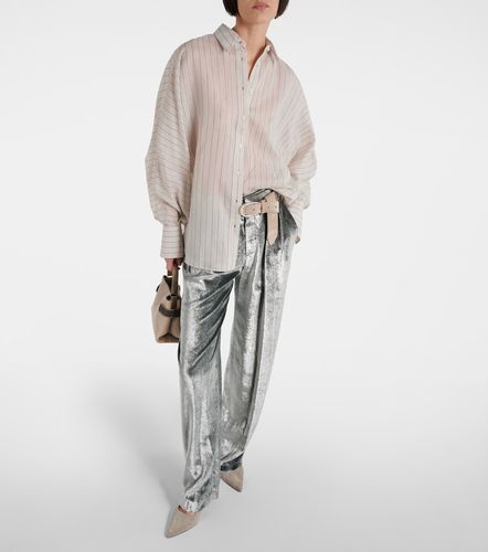 Chemise en coton mélangé lamé - Brunello Cucinelli - Modalova