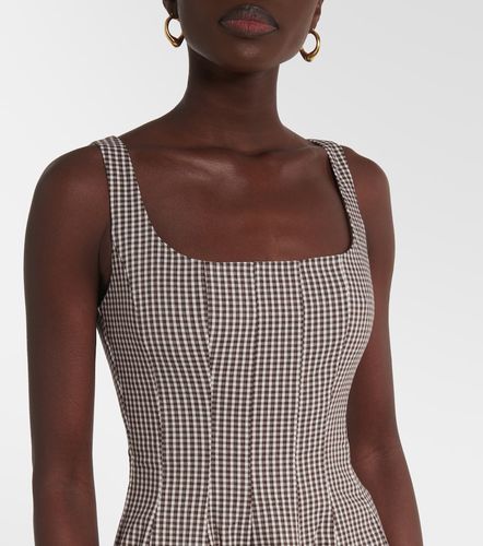 Staud Robe midi Wells à carreaux - Staud - Modalova