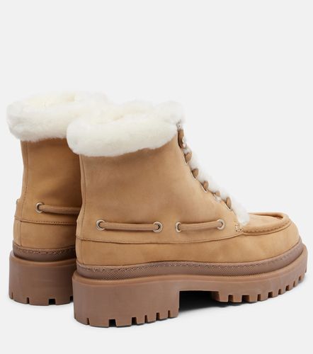 Bottines en daim et shearling - Yves Salomon - Modalova