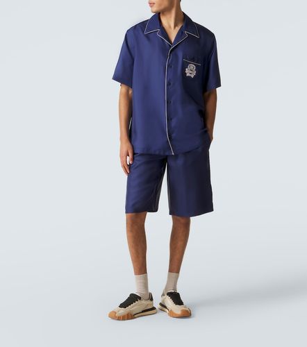 Chemise en satin de soie à logo - Dolce&Gabbana - Modalova