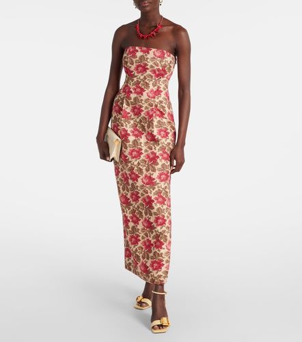 Robe bustier Rosalie en lin à fleurs - Posse - Modalova