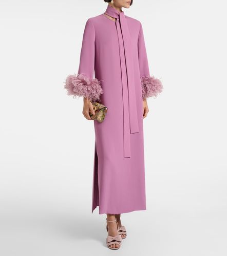 Robe longue en Cady Couture à plumes - Valentino - Modalova