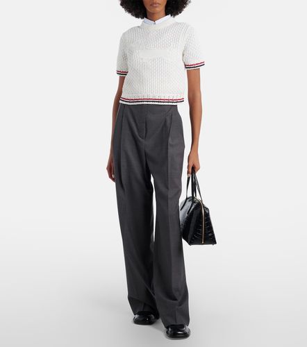Pull en jacquard de coton - Thom Browne - Modalova