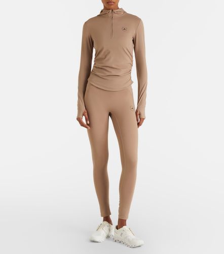 Sweat-shirt à capuche demi-zippé à logo - Adidas by Stella McCartney - Modalova