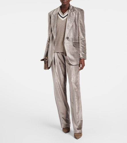 Blazer en velours de coton mélangé - Brunello Cucinelli - Modalova