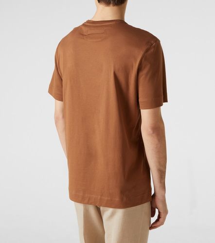 T-shirt brodé en coton à logo - Zegna - Modalova
