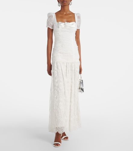 Robe longue en dentelle et tulle - Self-Portrait - Modalova