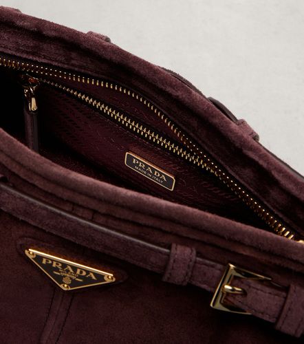 Sac Bonnie Small en daim - Prada - Modalova