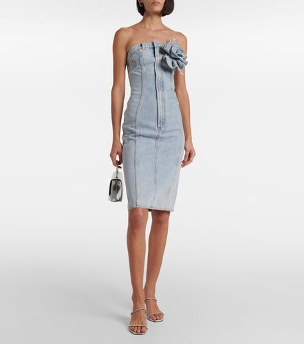 Area Robe midi en jean à fleurs - Area - Modalova