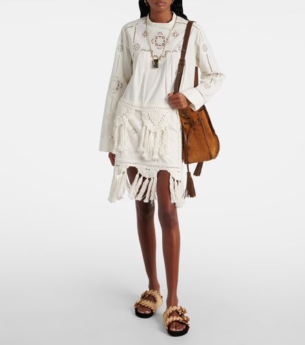 Mini-jupe Sandra en coton macramé - Isabel Marant - Modalova