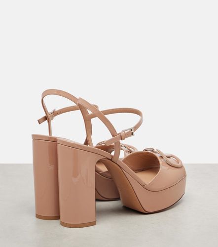 Sandales VLogo à plateau en cuir verni - Valentino Garavani - Modalova