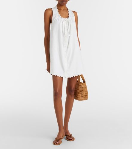 Robe chemise en coton festonnée - Frame - Modalova