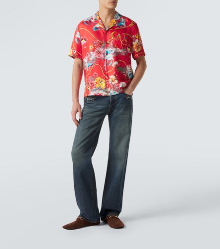 Chemise bowling en soie à fleurs - Gucci - Modalova