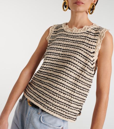 Gilet Sophie en coton mélangé à rayures - Velvet - Modalova